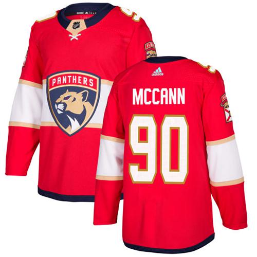 Adidas Panthers #90 Jared McCann Red Home Authentic Stitched NHL Jersey - Click Image to Close